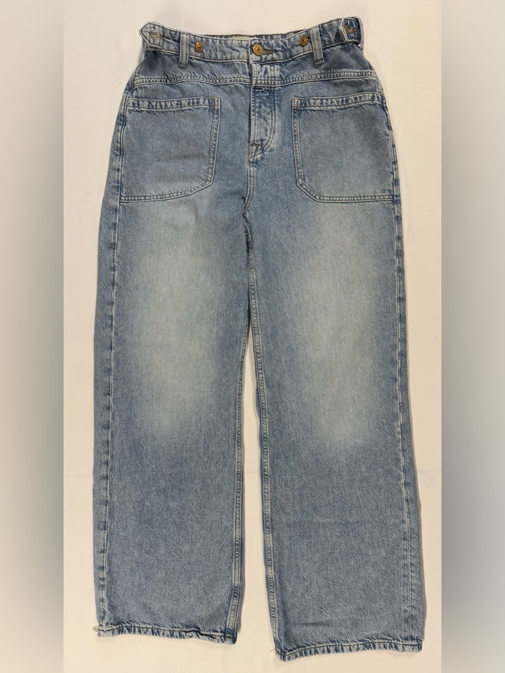 We The Free Free People Wide Leg Carpenter Jeans Size 27